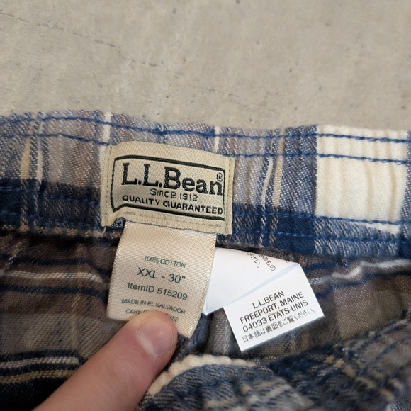 NWT LL Bean Men's 2XL Lounge Pants Plaid Pajama - Picture 3 of 5